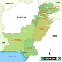mapa do Paquistão vetor