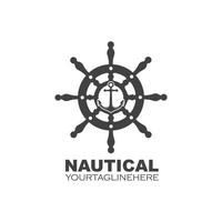 direção navio vetor logotipo ícone do náutico marítimo