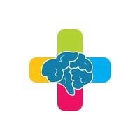 médico cérebro ícone logotipo ilustração vetor Projeto