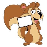 fofa esquilo animal desenho animado ilustração gráfico vetor