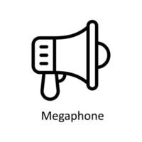 megafone vetor esboço ícones. simples estoque ilustração estoque