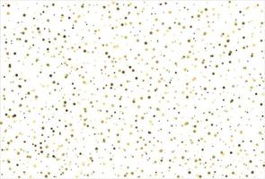 estrelas de ouro caindo aleatórias no fundo branco. padrão de brilho para banner, cartão de felicitações, cartão de natal e ano novo, convite, cartão postal, embalagens de papel vetor