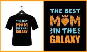 a melhor mãe dentro a galáxia - tipografia vetor t camisa Projeto