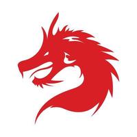logotipo da cabeça do dragão vetor
