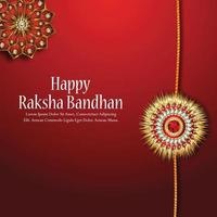 elementos realistas de feliz raksha bandhan o festival de irmão e irmã vetor