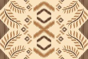 étnico ikat tecido padronizar geométrico estilo.africano ikat bordado étnico oriental padronizar Castanho creme fundo. resumo,vetor,illustration.for textura,vestuário,embrulho,decoração,tapete. vetor