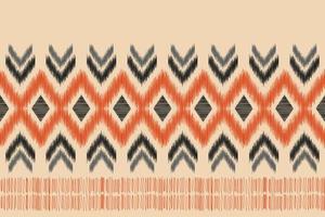 étnico ikat tecido padronizar geométrico estilo.africano ikat bordado étnico oriental padronizar Castanho creme fundo. resumo,vetor,illustration.for textura,vestuário,embrulho,decoração,tapete. vetor