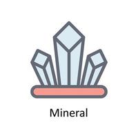 mineral vetor preencher esboço ícones. simples estoque ilustração estoque