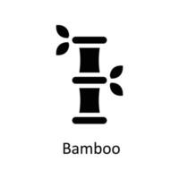 bambu vetor sólido ícones. simples estoque ilustração estoque