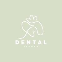 logotipo do dente, vetor de saúde bucal, ilustração de marca de cuidados