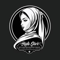 uma mulher com uma hijab em dela cabeça vetor