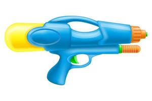 plástico água arma de fogo para crianças jogos vetor ilustração isolado em branco fundo