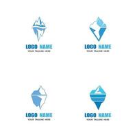 modelo de logotipo iceberg vetor