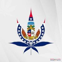 bandeira do Missouri dentro maconha folha forma. a conceito do legalização cannabis dentro missouri. vetor