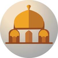 cultura muçulmana da mesquita dourada vetor