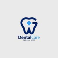 dental Cuidado clínica logotipo simples moderno Projeto idéia vetor