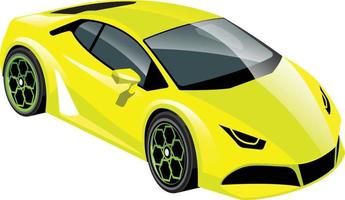 ilustração vetorial de carro amarelo vetor