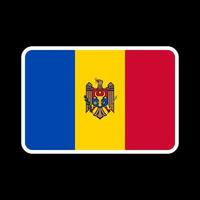 bandeira da Moldávia, cores oficiais e proporção. ilustração vetorial. vetor