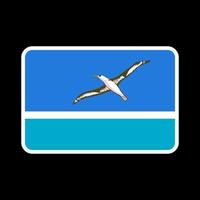 bandeira do atol intermediário, cores oficiais e proporção. ilustração vetorial. vetor