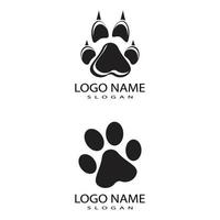 ícone da pegada do vetor da pata do cão logotipo símbolo ilustração gráfica
