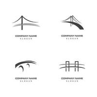 modelos de logotipo de viagem de ponte vetor