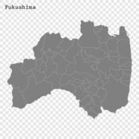 Alto qualidade mapa prefeitura do Japão vetor