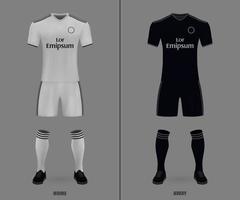 futebol kit 2018-19, camisa modelo para futebol jérsei. vetor
