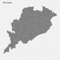 Alto qualidade mapa do Estado do Índia vetor