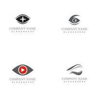 modelos de logotipo para cuidados com os olhos vetor