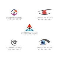 modelos de logotipo para cuidados com os olhos vetor