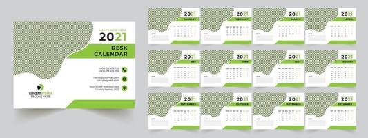 calendário de mesa 2021 vetor