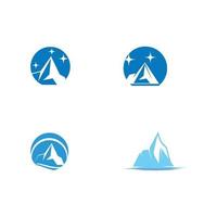 modelos de logotipo de símbolo de iceberg vetor