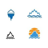 modelos de logotipo de símbolo de iceberg vetor