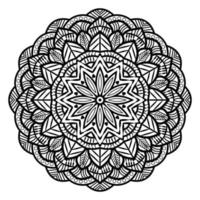 círculo mandala padronizar Projeto em uma branco fundo para coloração livro livre baixar vetor