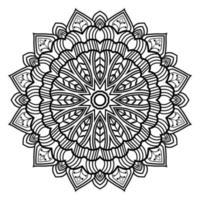 círculo mandala padronizar Projeto em uma branco fundo para coloração livro livre baixar vetor