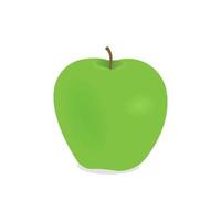 maçã verde simples em estilo plano vetor