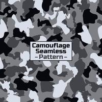 cheio desatado exército camuflar padronizar vetor. militares camo pele para decoração e têxtil. Preto e cinzento tons exército mascaramento Projeto para Caçando têxtil tecido impressão e papel de parede. desatado padronizar vetor