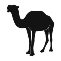 Preto camelo ilustração, animal desenho animado, isolado em branco fundo vetor