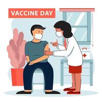 conceito do dia da vacina covid-19 vetor