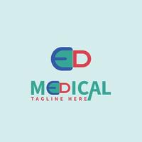 médico logotipo Projeto conceitos vetor