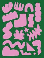 Diversão Matisse formas poster abstrato fundo padronizar moderno na moda formas Projeto vetor