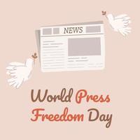 quadrado fundo para mundo pressione liberdade dia. poster para levantar consciência do a importância do liberdade do a imprensa. vetor