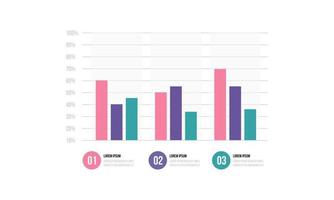 Barra gráfico, infográfico modelo para apresentação vetor ilustração