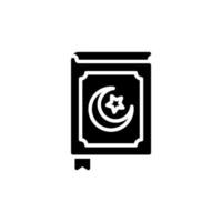 vetor ilustração do Alcorão ícone com glifo estilo.