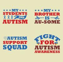 autismo citar camiseta Projeto vetor