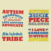 autismo citar camiseta Projeto vetor
