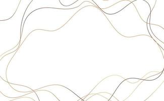 fundo branco abstrato com linhas onduladas douradas - vetor