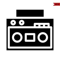 ícone de glifo de rádio vetor