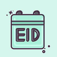 ícone calendário. relacionado para eid al fitr símbolo. islâmico. ramadã. simples ilustração vetor