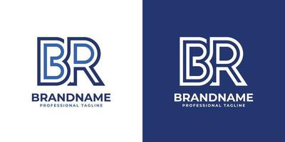 carta br linha monograma logotipo, adequado para qualquer o negócio com br ou rb iniciais. vetor
